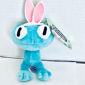 Rainbow Friends 2024 5in Plush Cyan Backpack Hanger Bunny Ears New Phatmojo